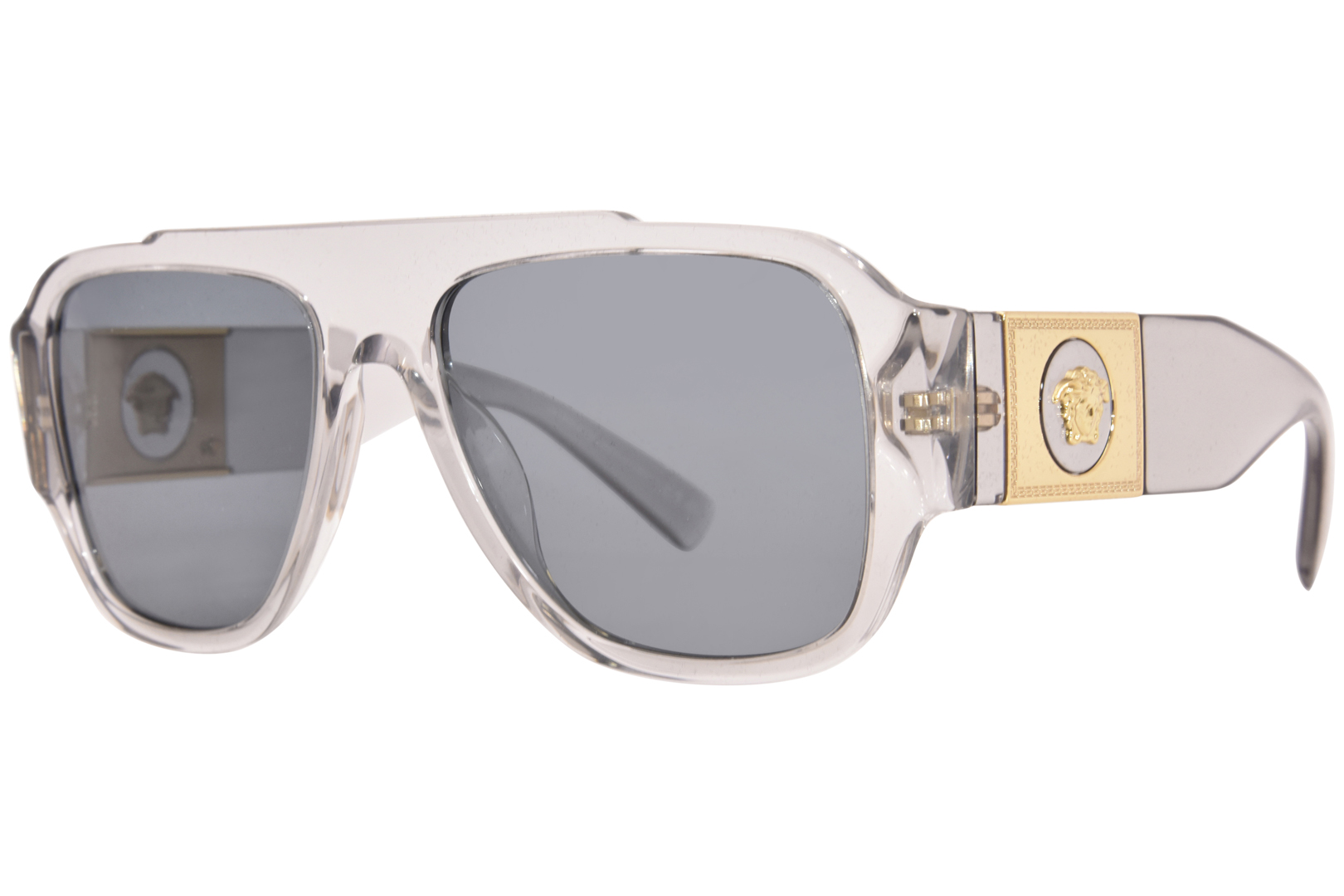 Versace VE4436U 530580 Sunglasses Men's Transparent Grey/Dark Blue 57