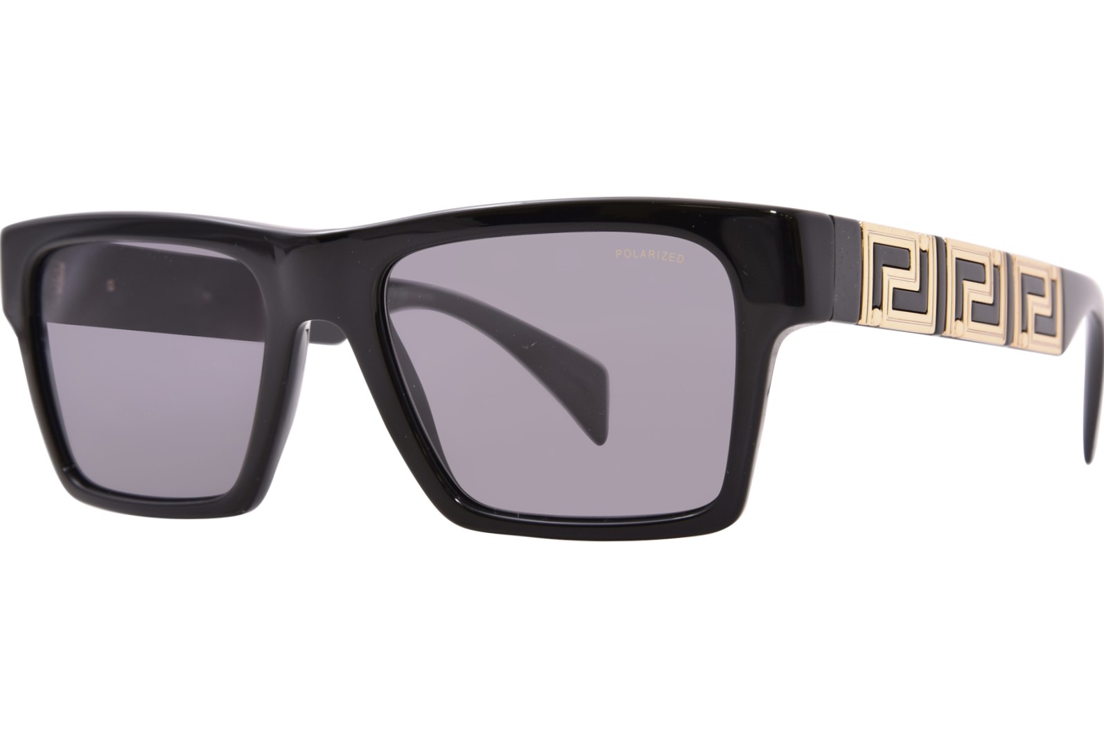 EAN 8056597850858 product image for Versace VE4445 GB1/81 Sunglasses Black/Polarized Dark Grey Rectangle Shape 54mm  | upcitemdb.com