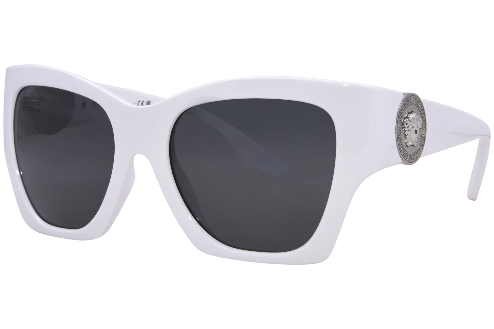 EAN 8056597894784 product image for Versace VE4452 314/87 Sunglasses Women's White/Dark Grey Square Shape 55 19 135  | upcitemdb.com