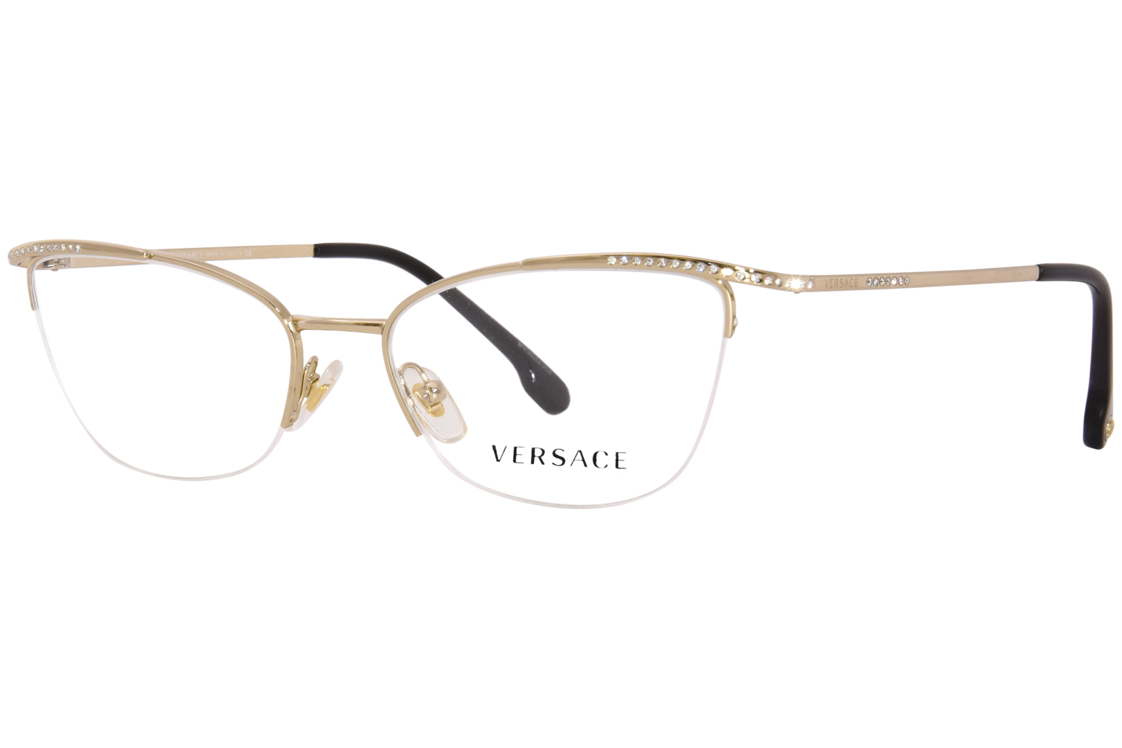 Versace Womens Eyeglasses Ve1261b Ve1261b Half Rim Optical Frame 0171