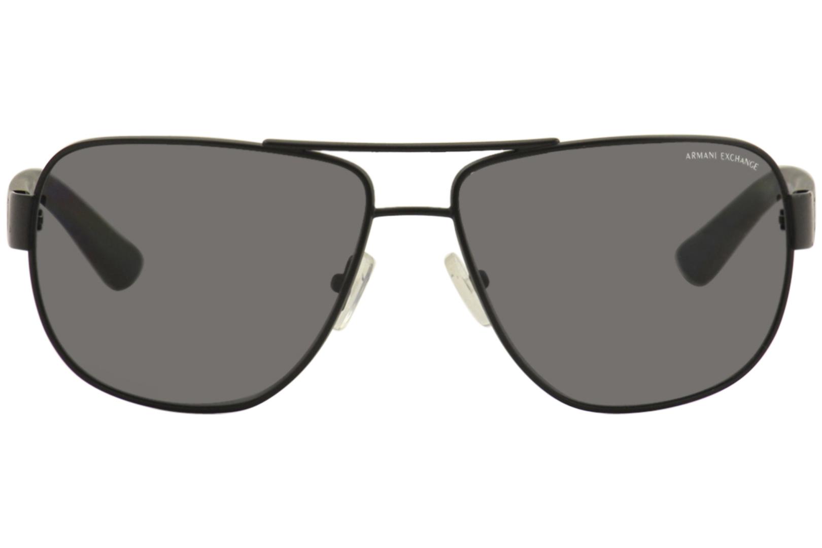 Men's AX2012S-606387-62 Black Rectangle Sunglasses - Walmart.com