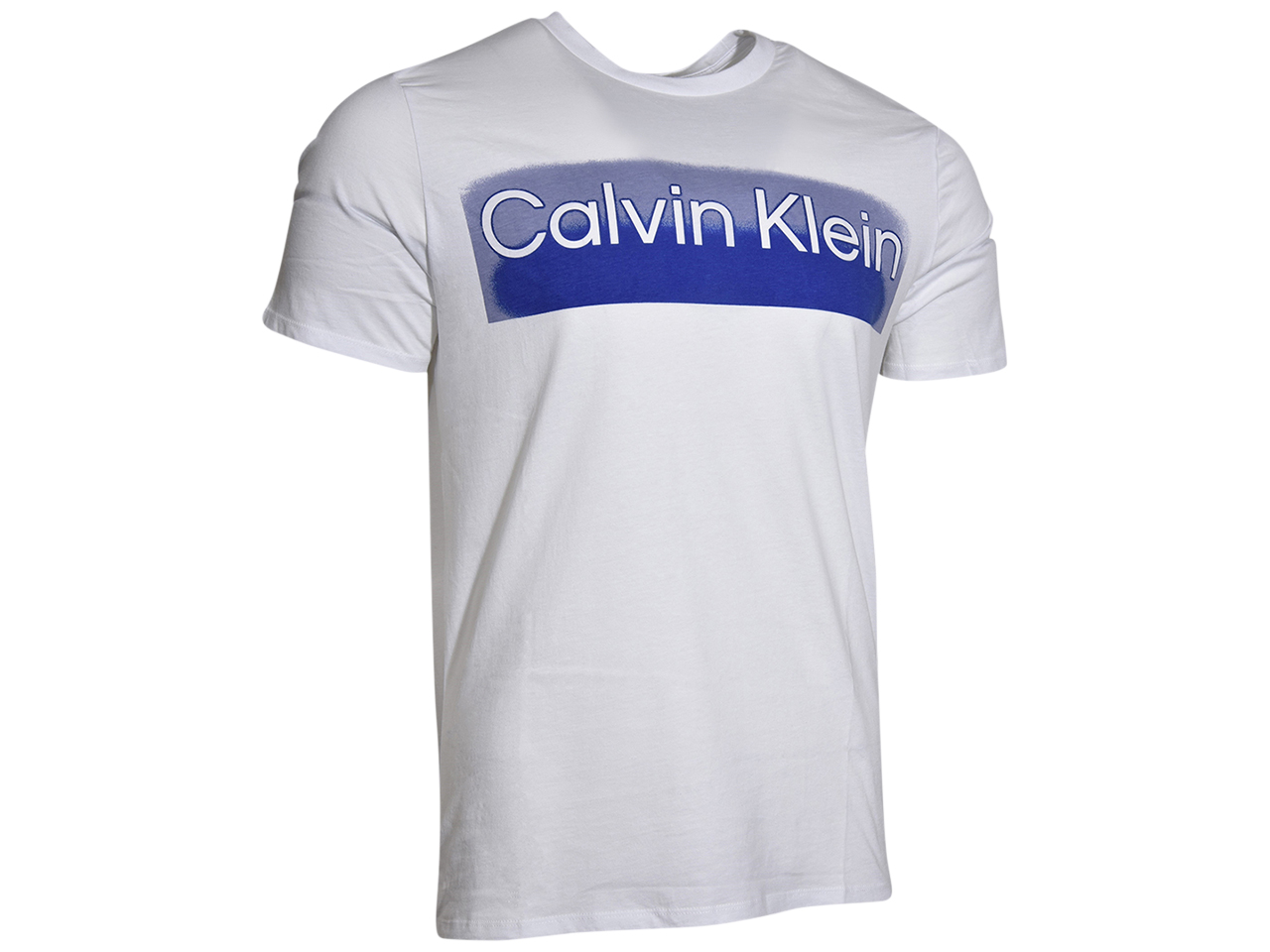 Calvin Klein Men's T-Shirt Brilliant White Glow Outline Short 