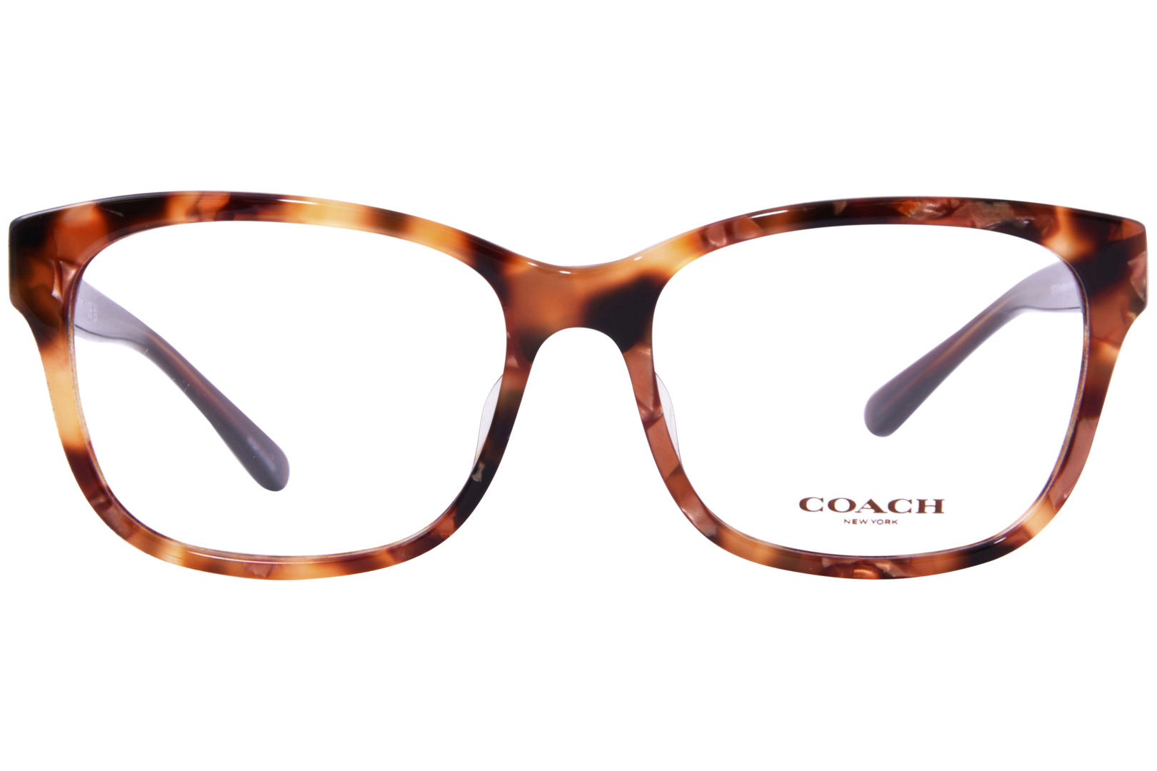 Coach Hc6197u 5711 Eyeglasses Womens Pearlescent Amber Tortoise Full Rim 51mm 7576