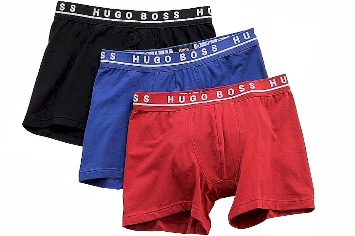 Hugo Boss Men's 3-PK Cotton Stretch Cyclist BM Boxer Shorts Underwear ...