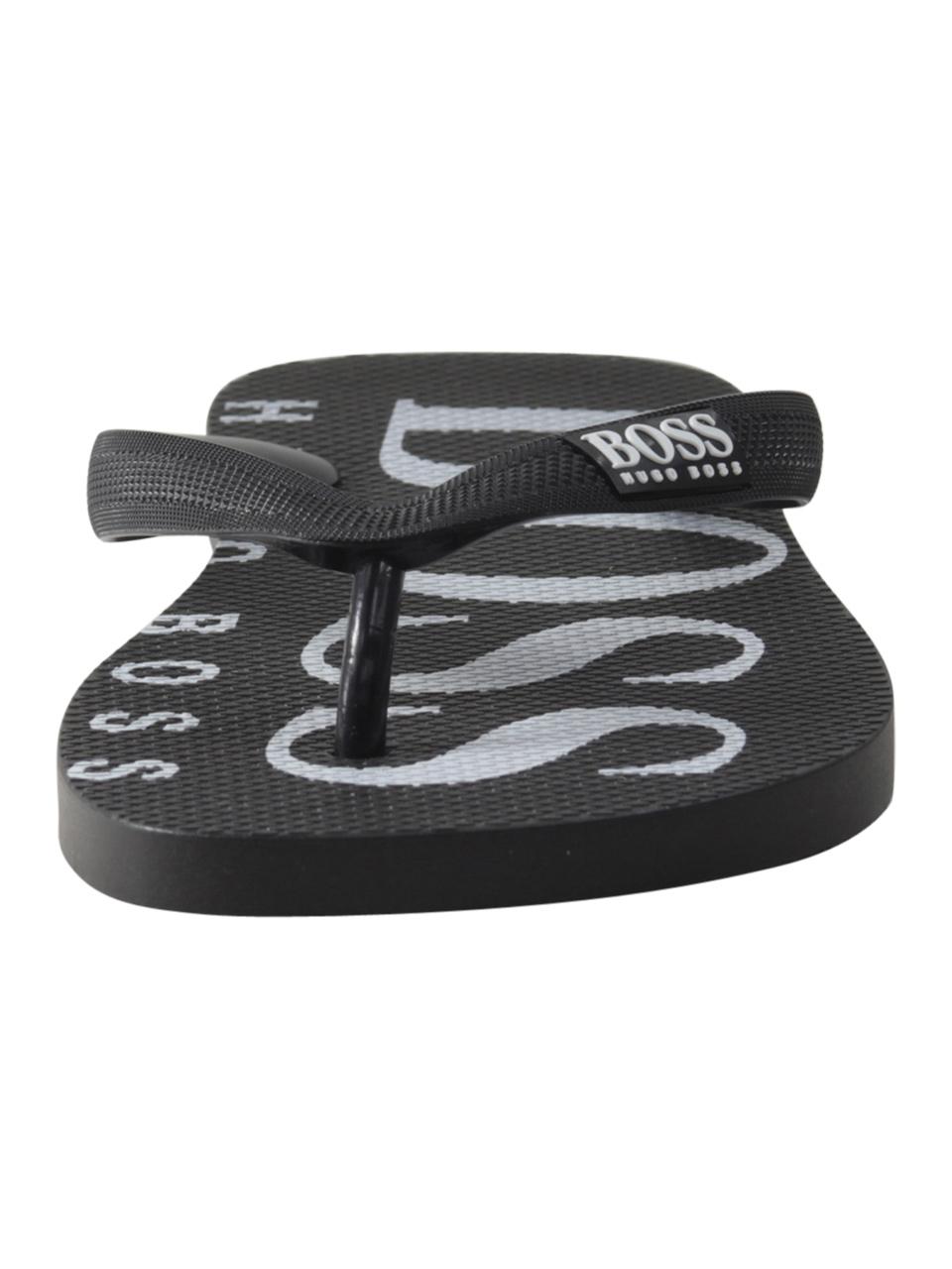 Hugo Boss Men's Wave Logo Flip Flops Sandals Shoes | JoyLot.com