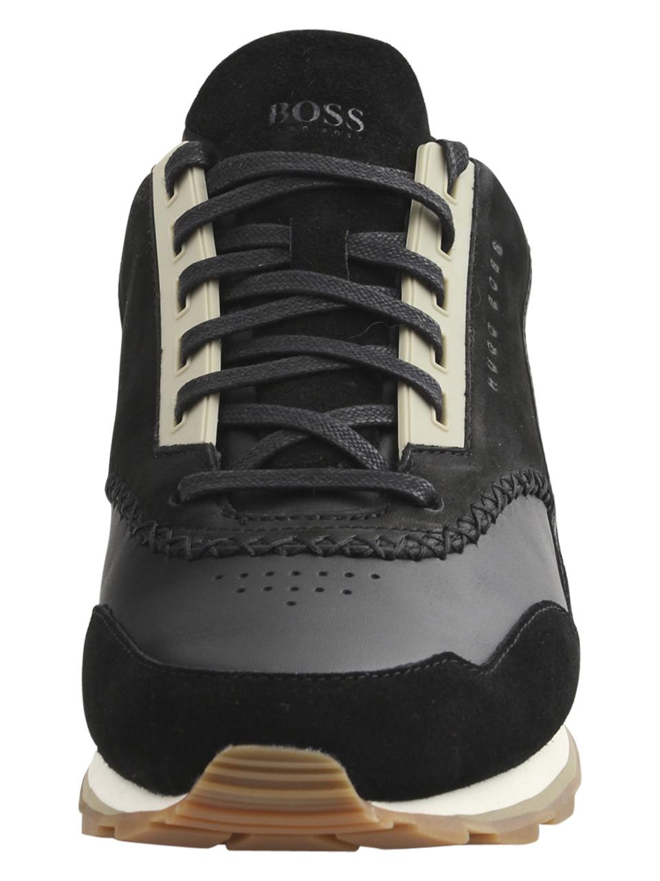 boss zephir runn nylon trainers in black