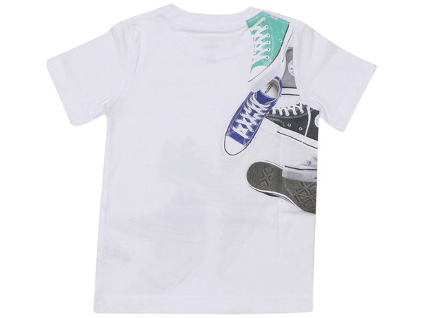 Converse Little Boy's Chuck Wrap T-Shirt Short Sleeve Crew Neck White Sz. 6