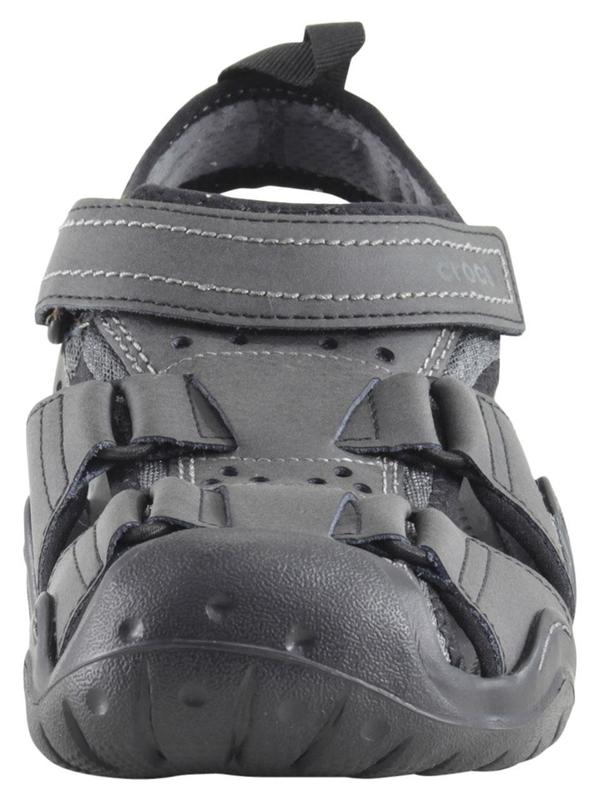 Crocs Men's Swiftwater Leather Fisherman Sandals Shoes | JoyLot.com