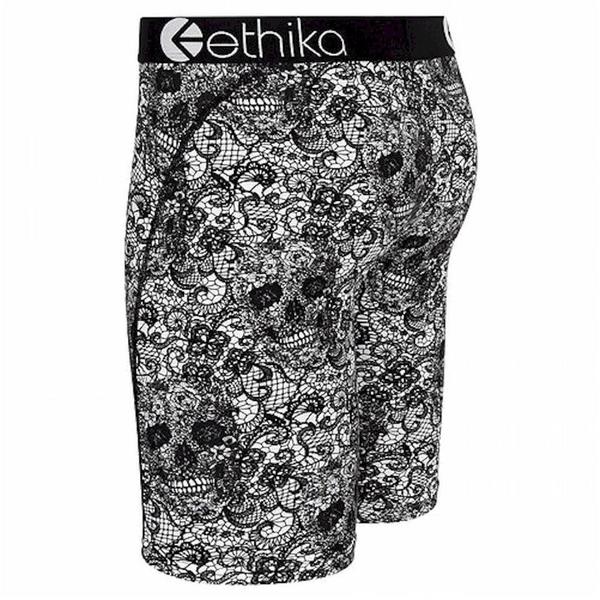 Ethika Mens The Staple Fit Dead Mans Lace Long Boxer Briefs Underwear 5185