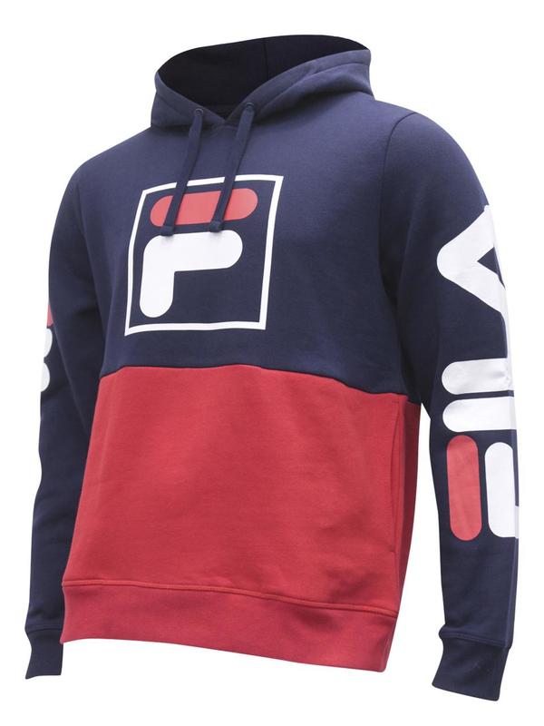 Fila red white and blue hoodie hot sale