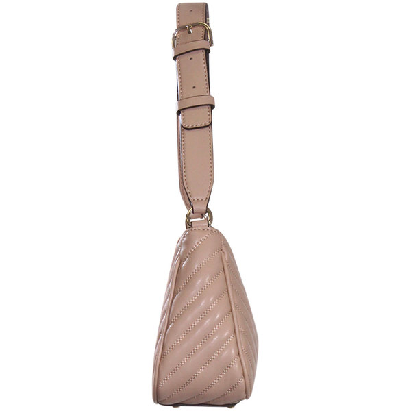 GUESS Desideria Flap Shoulder Bag, Beige Logo: Handbags