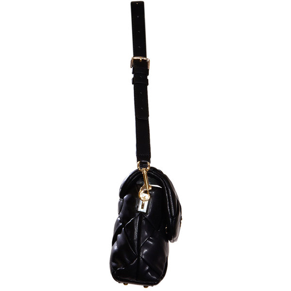 Guess Women's Zaina Handbag Black Flap Shoulder Bag | JoyLot.com