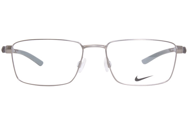 Nike 8140 050 Eyeglasses Men's Satin Pewter Full Rim Rectangle Shape 54 ...