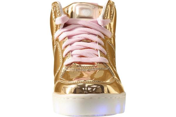 skechers rose gold light up shoes