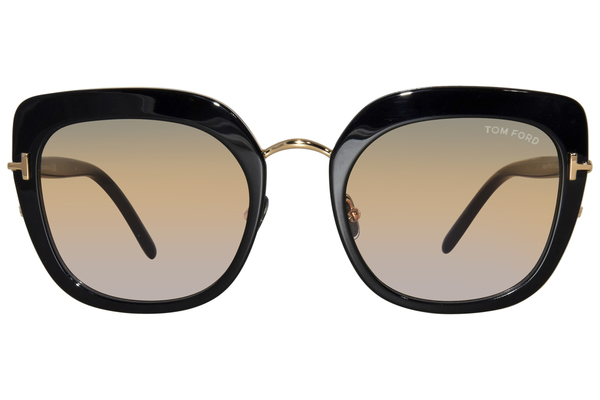 Tom Ford Virginia TF945 01B Sunglasses Women's Black/Rose Gold