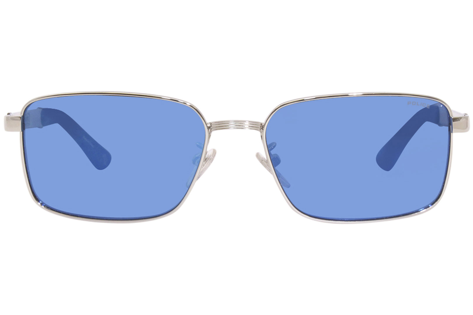 Police Sunglasses Men's Origins-28 SPLA54 E70B Silver/Blue Mirror