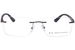 Armani Exchange AX1064 Eyeglasses Men's Rimless Rectangle Shape