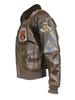 Avirex Men's Top Gun G-1 Lamb Fur Collar Leather Jacket