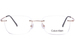 Calvin Klein CK22125TD Eyeglasses Rimless Rectangle Shape