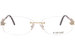 Caviar M2387 Eyeglasses Women's Rimless Rectangular Optical Frame