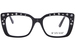 Caviar M2406 Eyeglasses Women's Full Rim Square Shape w/Clear Crystals