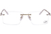 Cazal 7097 Titanium Eyeglasses Men's Rimless Rectangle Shape