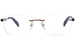 Chopard VCHG07 Eyeglasses Rimless Square Shape