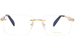 Chopard VCHG18 Eyeglasses Men's Rimless Rectangle Shape