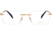 Chopard VCHG39 Eyeglasses Men's Rimless Square Shape