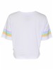 Dickies Girl Pastel Stripe T-Shirt Juniors/Women's Short Sleeve Cropped