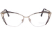 Diva 5555 Eyeglasses Women's Semi Rim Cat Eye