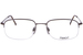 Flexon 606 Eyeglasses Men's Semi Rim Rectangle Shape