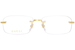 Gucci GG1221O Eyeglasses Men's Rimless Rectangle Shape