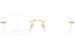 Gucci GG1221O Eyeglasses Men's Rimless Rectangle Shape