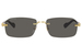 Gucci GG1221S Sunglasses Men's Rectangle Shape