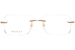 Gucci GG1703O Eyeglasses Men's Rimless Rectangle Shape