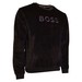 Hugo Boss Men's Velour Sweatshirt Front Logo Embroidery Long Sleeve