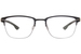 Ic! Berlin The-Lone-Wolf Eyeglasses Men's Full Rim Rectangle Shape