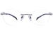 Line Art Brillante XL2175 Titanium Eyeglasses Women's Rimless Cat Eye