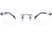 Line Art Vivace XL2173 Titanium Eyeglasses Women's Rimless Oval Shape