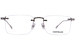 Mont Blanc MB0241O Eyeglasses Men's Rimless Rectangle Shape