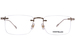 Mont Blanc MB0241O Eyeglasses Men's Rimless Rectangle Shape