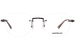 Mont Blanc MB0268O Eyeglasses Men's Rimless Oval Shape