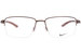 Nike 8141 Eyeglasses Men's Semi Rim Rectangle Shape