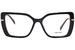 Prada PR-03ZV Eyeglasses Women's Full Rim Pillow Shape