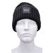 Ugg Women's Chunky Rib Knit Beanie Hat Leather Logo