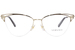 Versace VE1280 Eyeglasses Women's Semi Rim Cat Eye