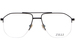 Zilli ZI60070 Eyeglasses Men's Semi Rim Rectangle Shape