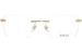 Zilli ZI60077 Eyeglasses Men's Rimless Rectangle Shape