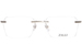 Zilli ZI60097 Eyeglasses Men's Rimless Rectangle Shape